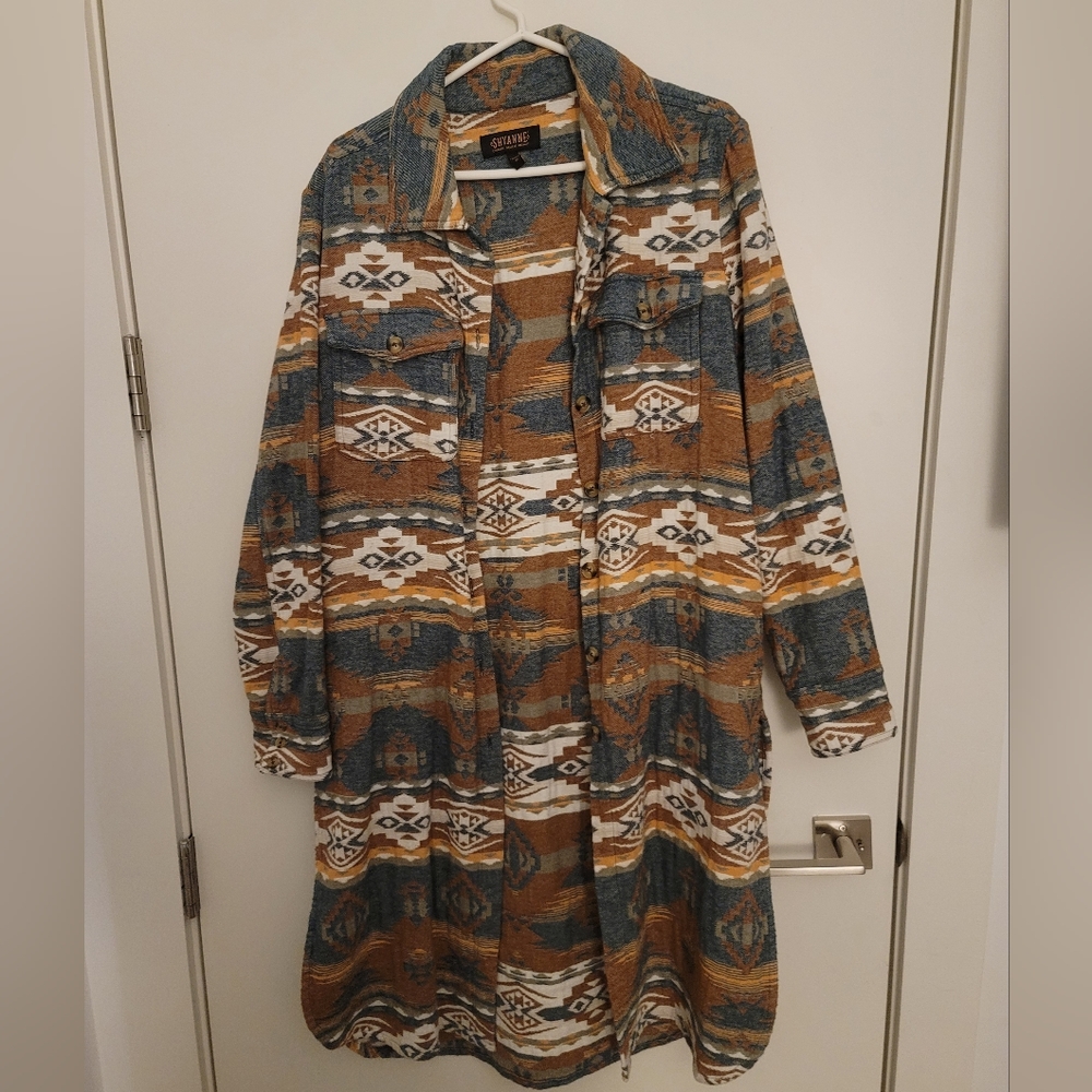 Full length shirt jacket